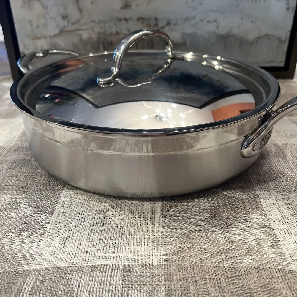 Hestan ProBond Forged Brushed Clad Stainless Steel 3.5 Qt  Covered Saute